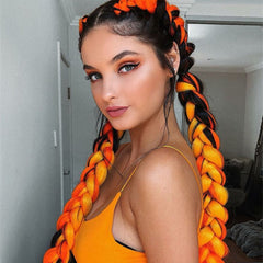 Multicolor Ombre Synthetic Hair Braiding Extensions