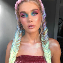 Multicolor Ombre Synthetic Hair Braiding Extensions