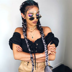 Multicolor Ombre Synthetic Hair Braiding Extensions
