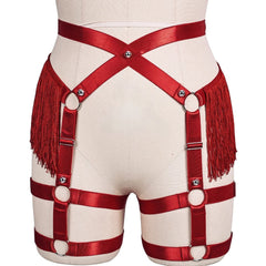 Always Strapped Festival Harness Garter Belt with Fringe - Ra The Boutique