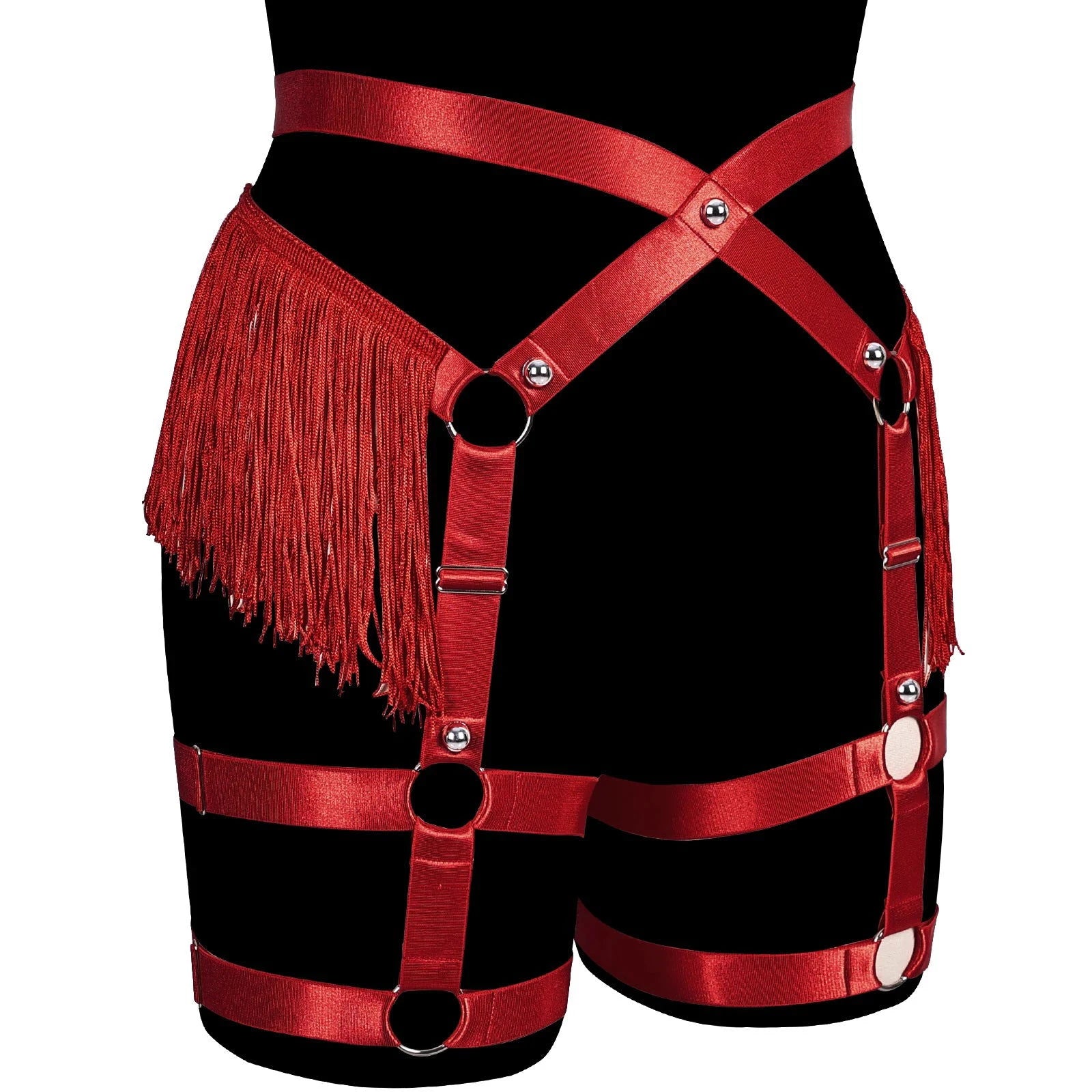 Always Strapped Festival Harness Garter Belt with Fringe - Ra The Boutique