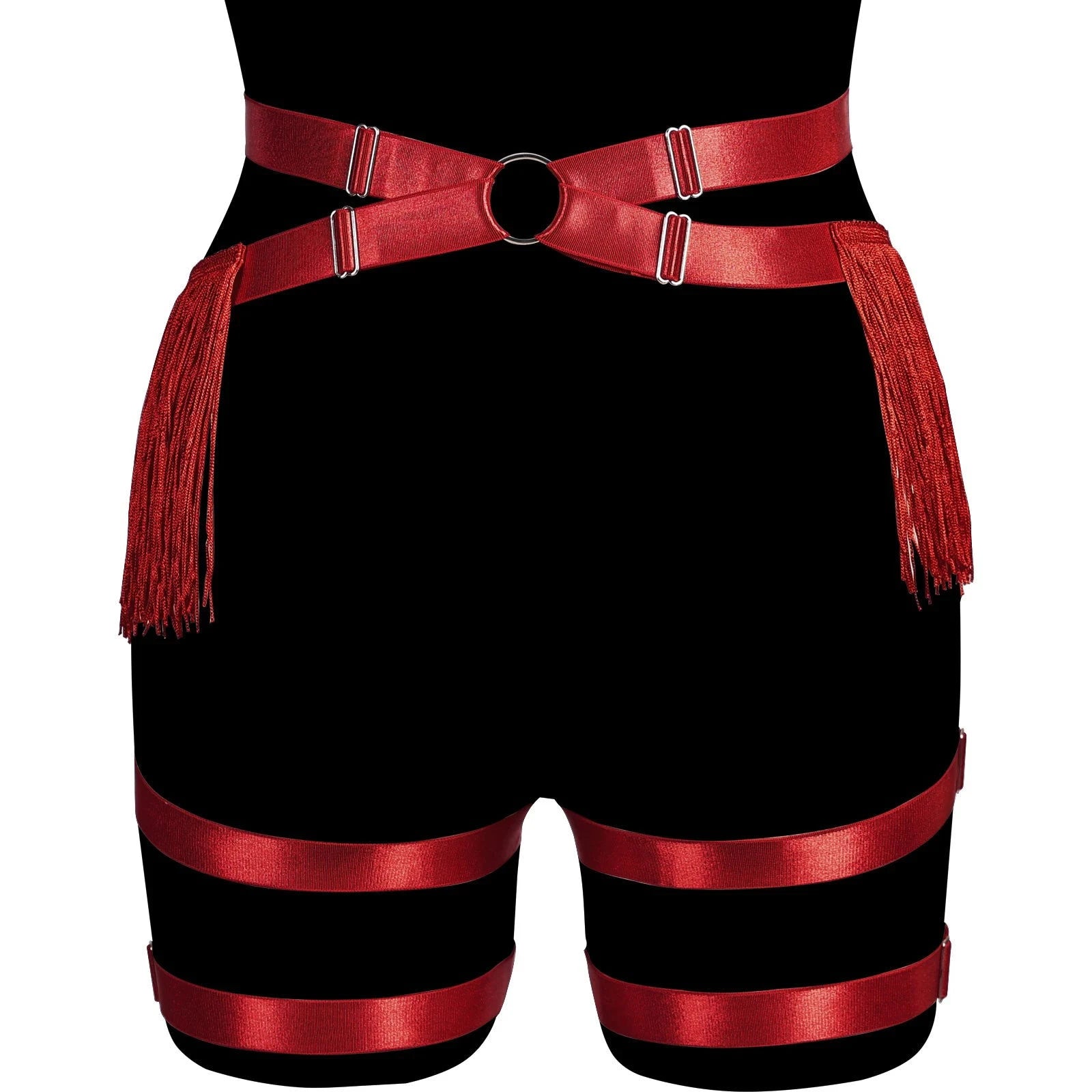 Always Strapped Festival Harness Garter Belt with Fringe - Ra The Boutique