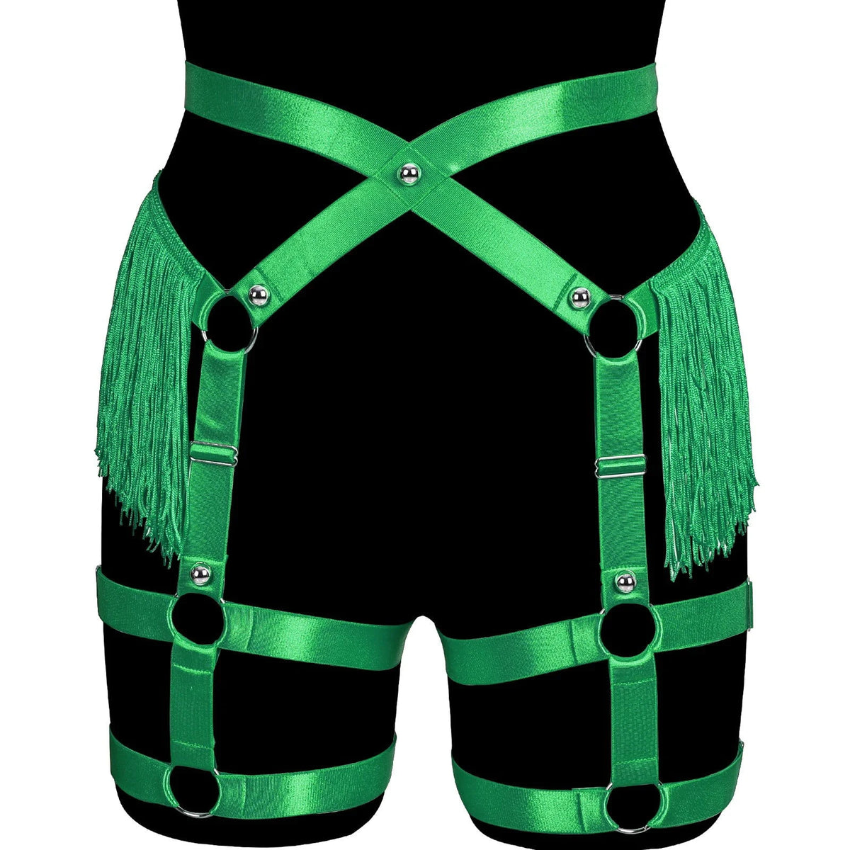 Always Strapped Festival Harness Garter Belt with Fringe - Ra The Boutique