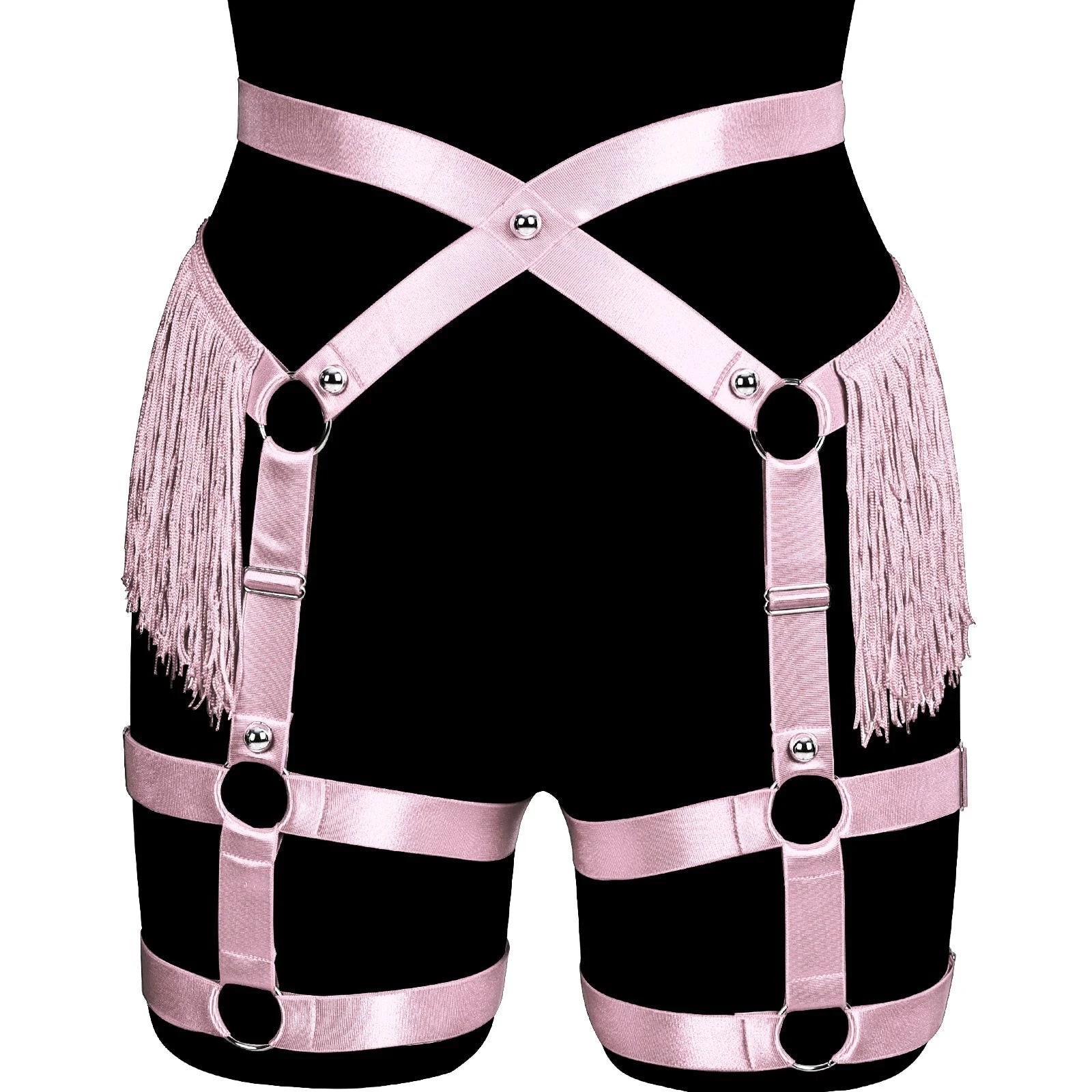 Always Strapped Festival Harness Garter Belt with Fringe - Ra The Boutique