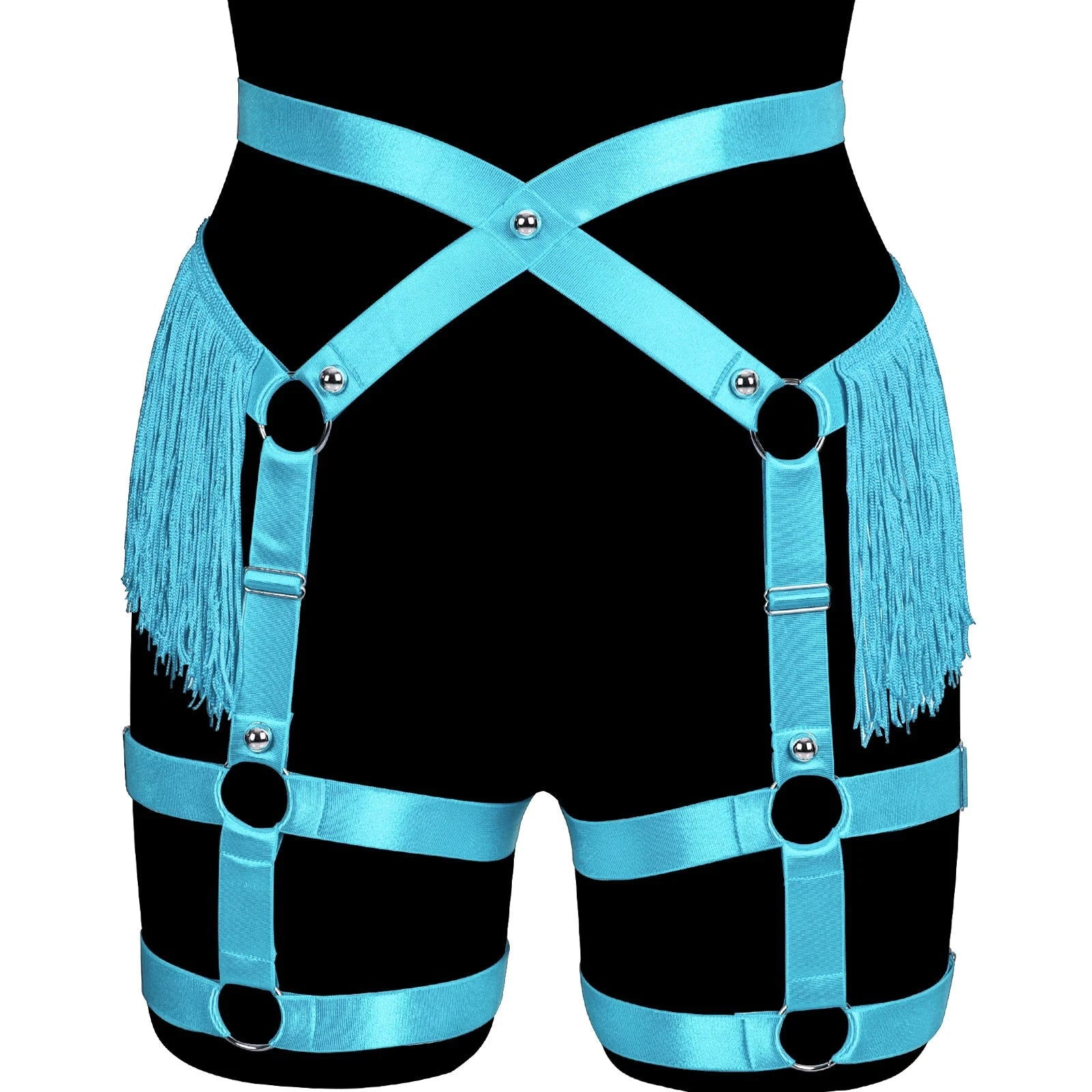 Always Strapped Festival Harness Garter Belt with Fringe - Ra The Boutique