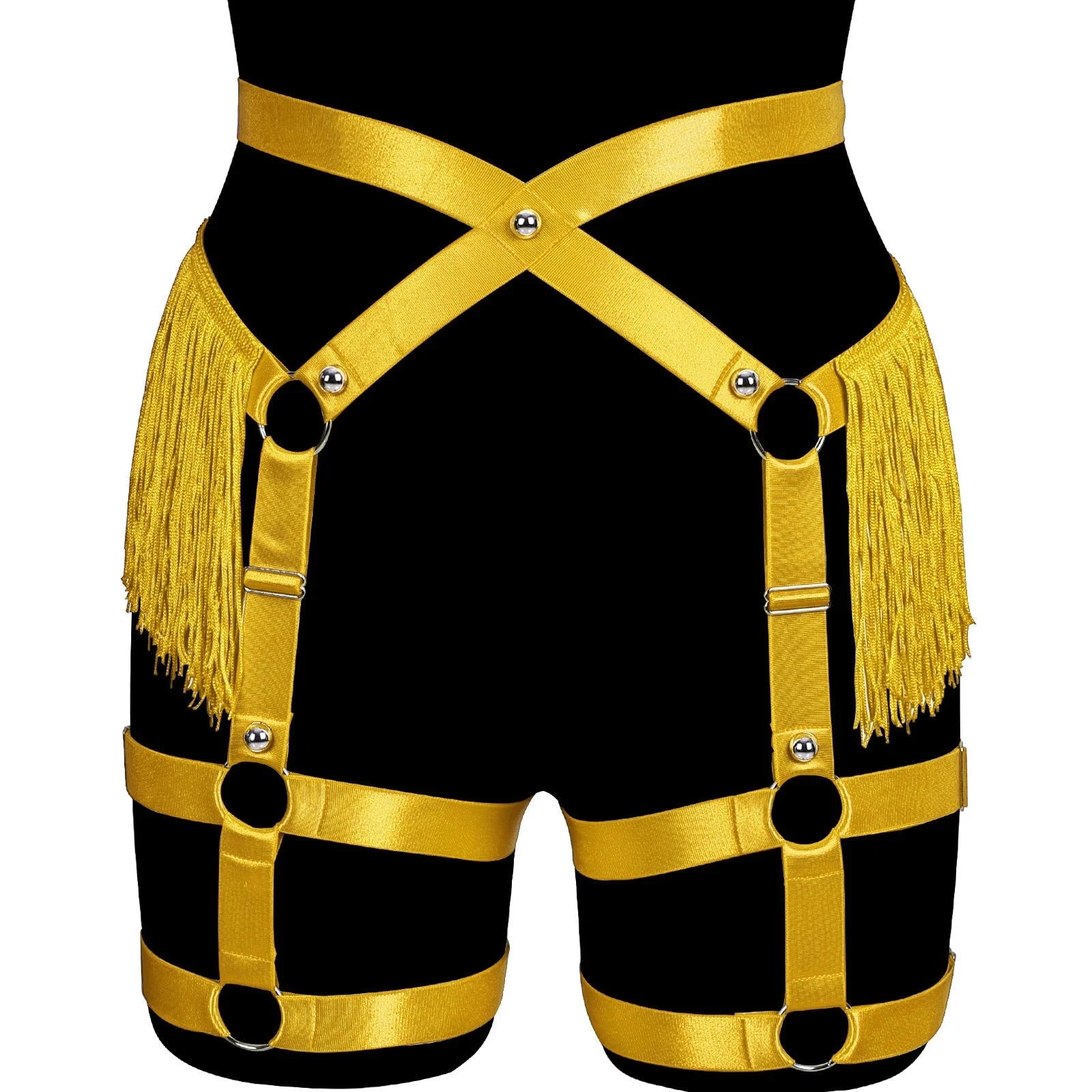 Always Strapped Festival Harness Garter Belt with Fringe - Ra The Boutique