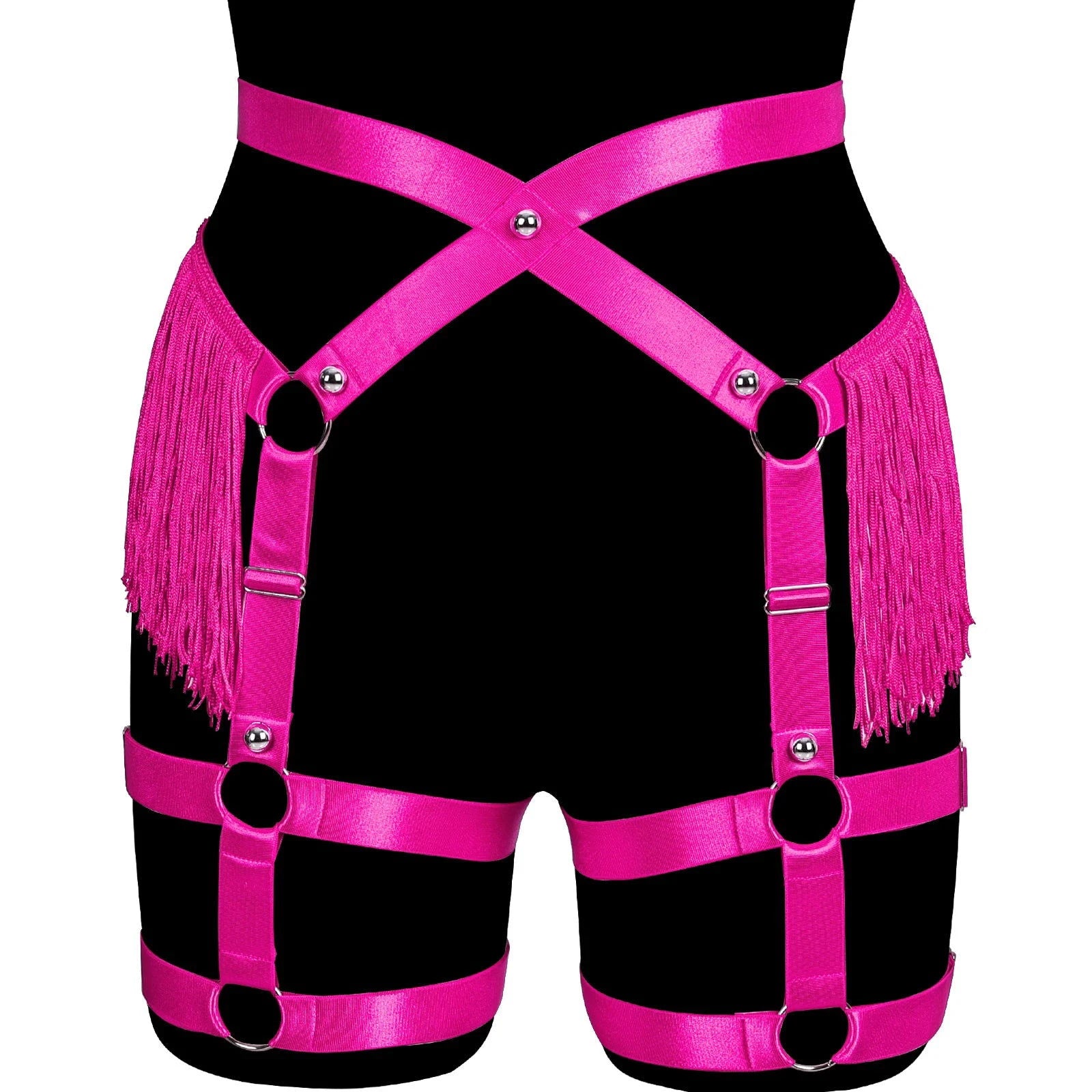 Always Strapped Festival Harness Garter Belt with Fringe - Ra The Boutique