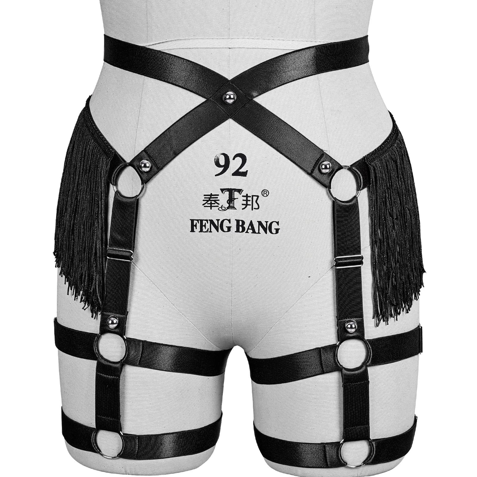 Always Strapped Festival Harness Garter Belt with Fringe - Ra The Boutique