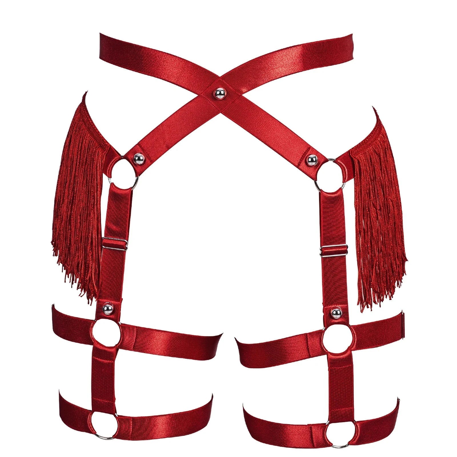 Always Strapped Festival Harness Garter Belt with Fringe - Ra The Boutique