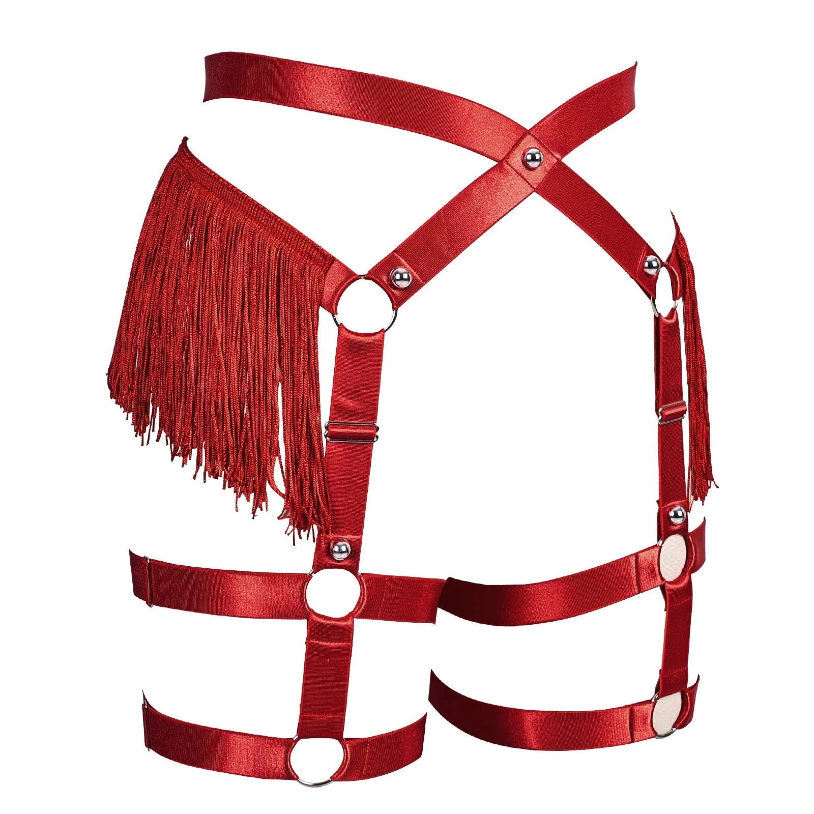 Always Strapped Festival Harness Garter Belt with Fringe - Ra The Boutique