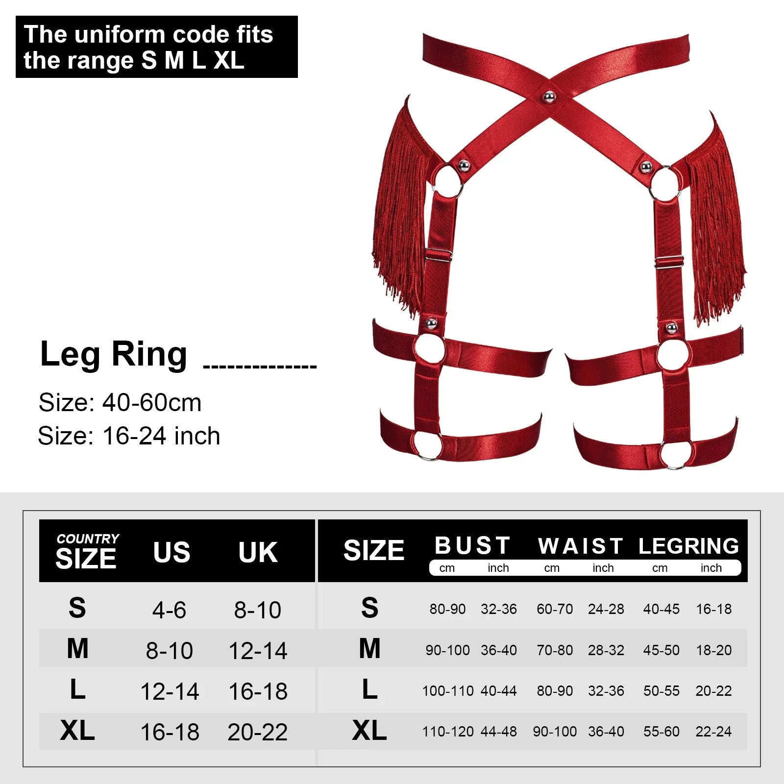 Always Strapped Festival Harness Garter Belt with Fringe - Ra The Boutique