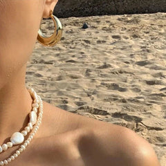 Big Circle Hoop Earrings – Stainless Steel or Gold Plated, Hypoallergenic, Custom Fit - Ra The Boutique - 