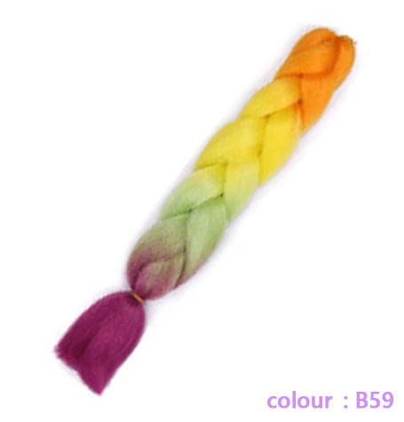 Multicolor Ombre Synthetic Hair Braiding Extensions - Ra The Boutique -  - #tag1# - #tag2#