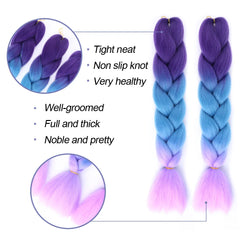 Multicolor Ombre Synthetic Hair Braiding Extensions - Ra The Boutique -  - #tag1# - #tag2#