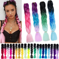 Multicolor Ombre Synthetic Hair Braiding Extensions - Ra The Boutique - Hair Accessories - #tag1# - #tag2#