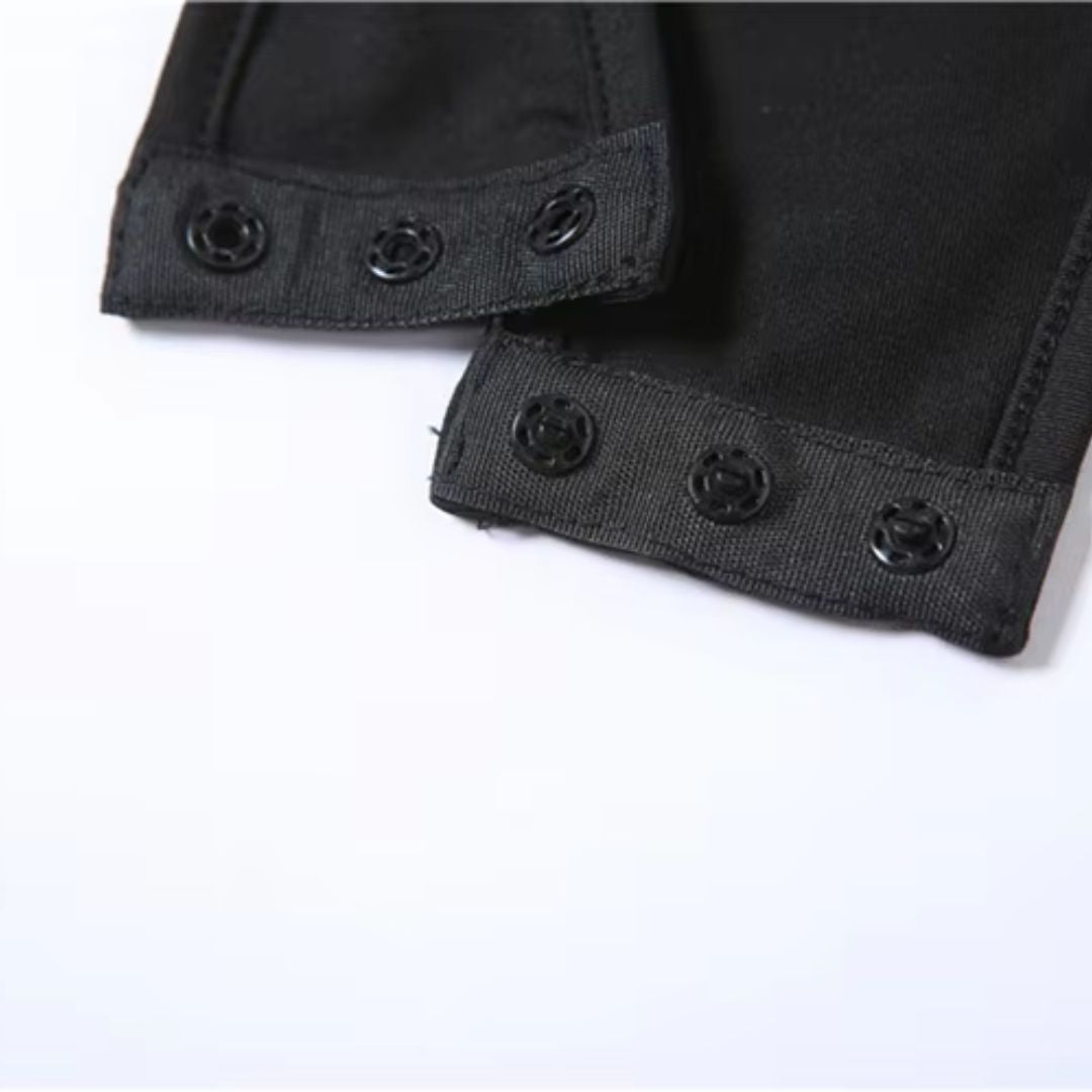 Black Mesh Turtleneck Bodysuit – Sexy Form-Fitting Design, Snap Closure & Thumb Straps - waiting on photos - Ra The Boutique - 
