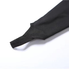 Black Mesh Turtleneck Bodysuit – Sexy Form-Fitting Design, Snap Closure & Thumb Straps - waiting on photos - Ra The Boutique - 