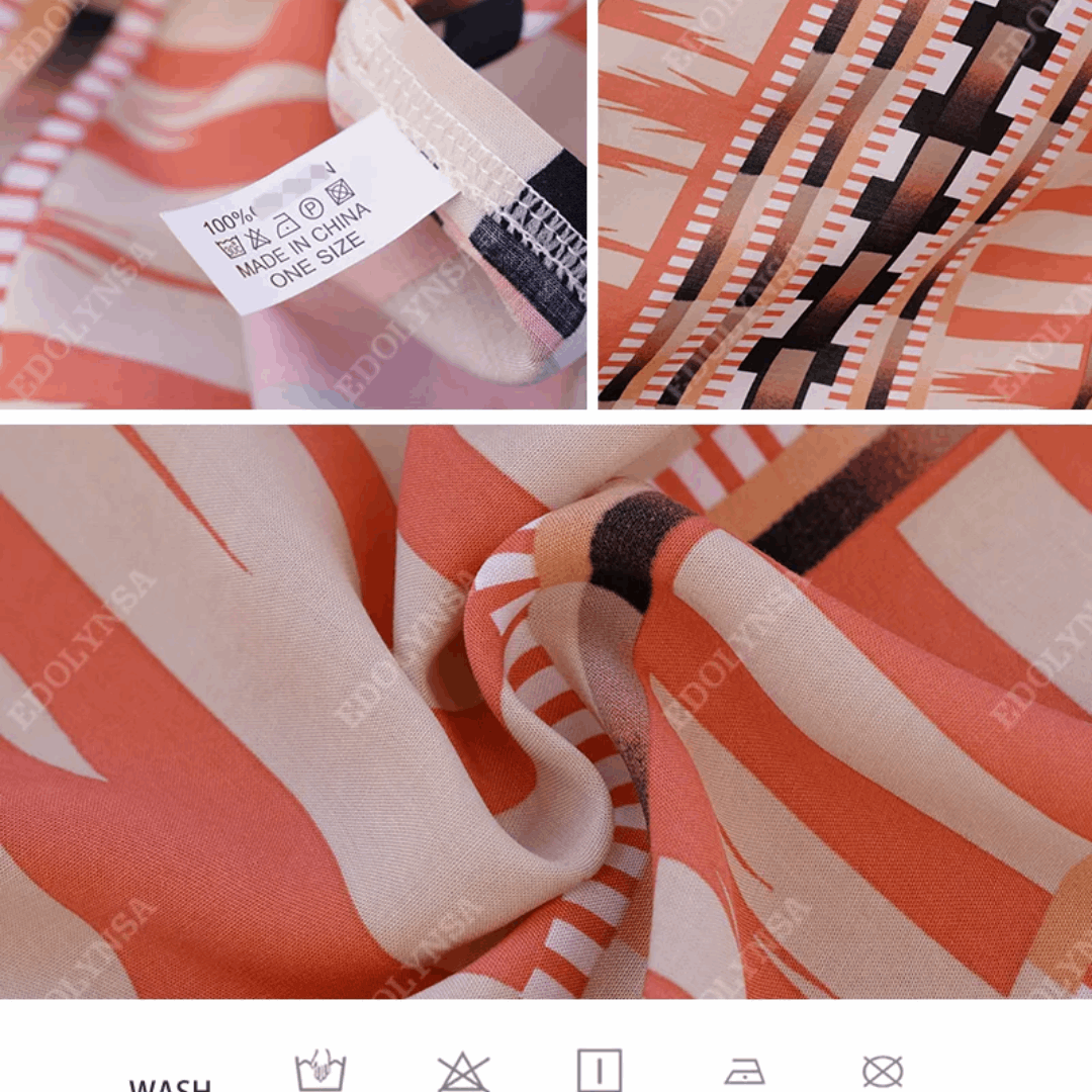 Boho Aztec Floor Length Kimono Style Beach Cover Up - Ra The Boutique