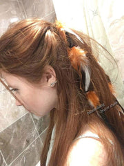 Boho Multi Feather Ponytail Headband Hair Accessory - Ra The Boutique