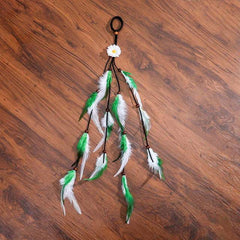 Boho Multi Feather Ponytail Headband Hair Accessory - Ra The Boutique