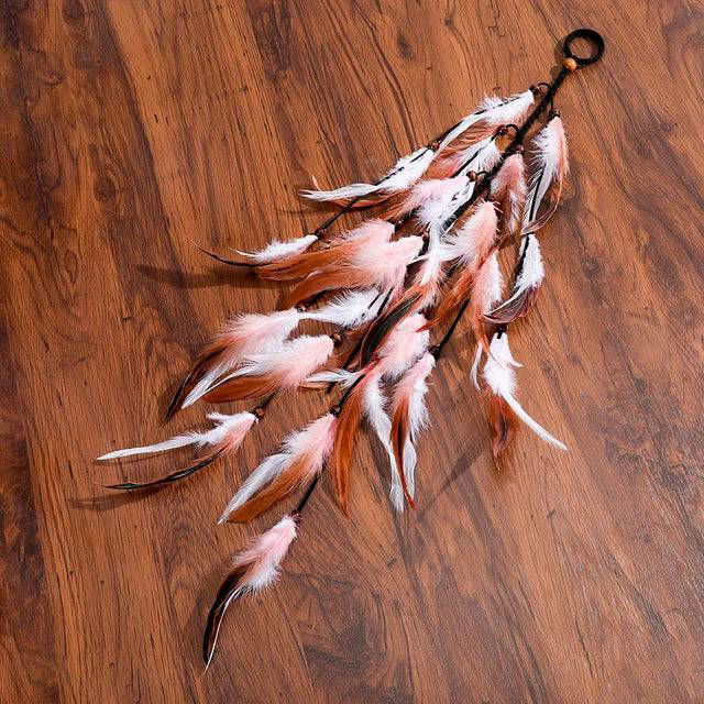 Boho Multi Feather Ponytail Headband Hair Accessory - Ra The Boutique