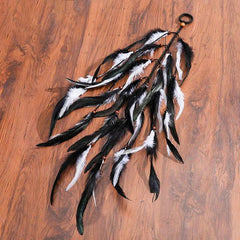 Boho Multi Feather Ponytail Headband Hair Accessory - Ra The Boutique