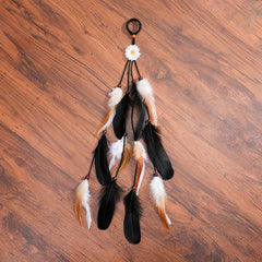 Boho Multi Feather Ponytail Headband Hair Accessory - Ra The Boutique