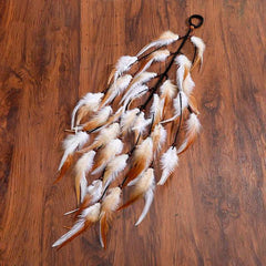 Boho Multi Feather Ponytail Headband Hair Accessory - Ra The Boutique