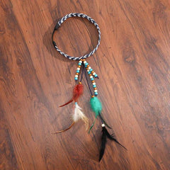 Boho Multi Feather Ponytail Headband Hair Accessory - Ra The Boutique