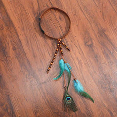 Boho Multi Feather Ponytail Headband Hair Accessory - Ra The Boutique