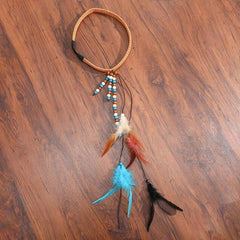 Boho Multi Feather Ponytail Headband Hair Accessory - Ra The Boutique