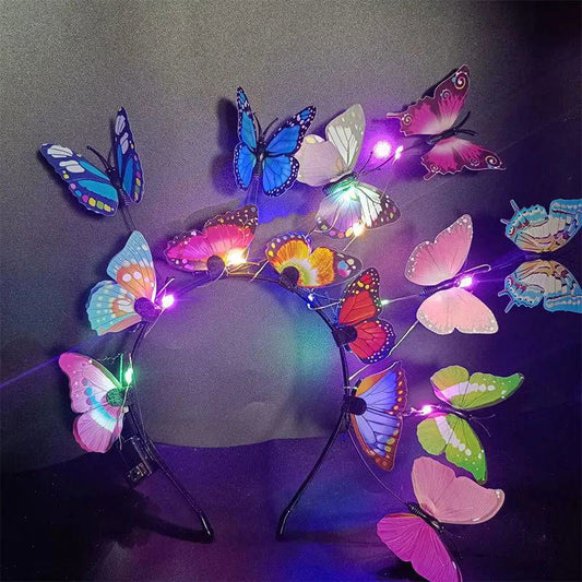 Magical Butterfly LED Light Up Headband for Parties, Festivals, and Fun - Ra The Boutique - Headband - #tag1# - #tag2#