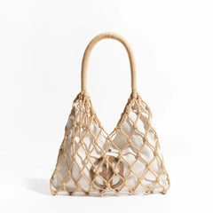 Canvas and Cotton Rope Knot Bag - Ra The Boutique