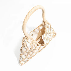 Canvas and Cotton Rope Knot Bag - Ra The Boutique