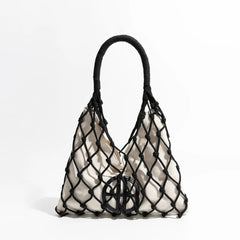 Canvas and Cotton Rope Knot Bag - Ra The Boutique