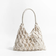 Canvas and Cotton Rope Knot Bag - Ra The Boutique