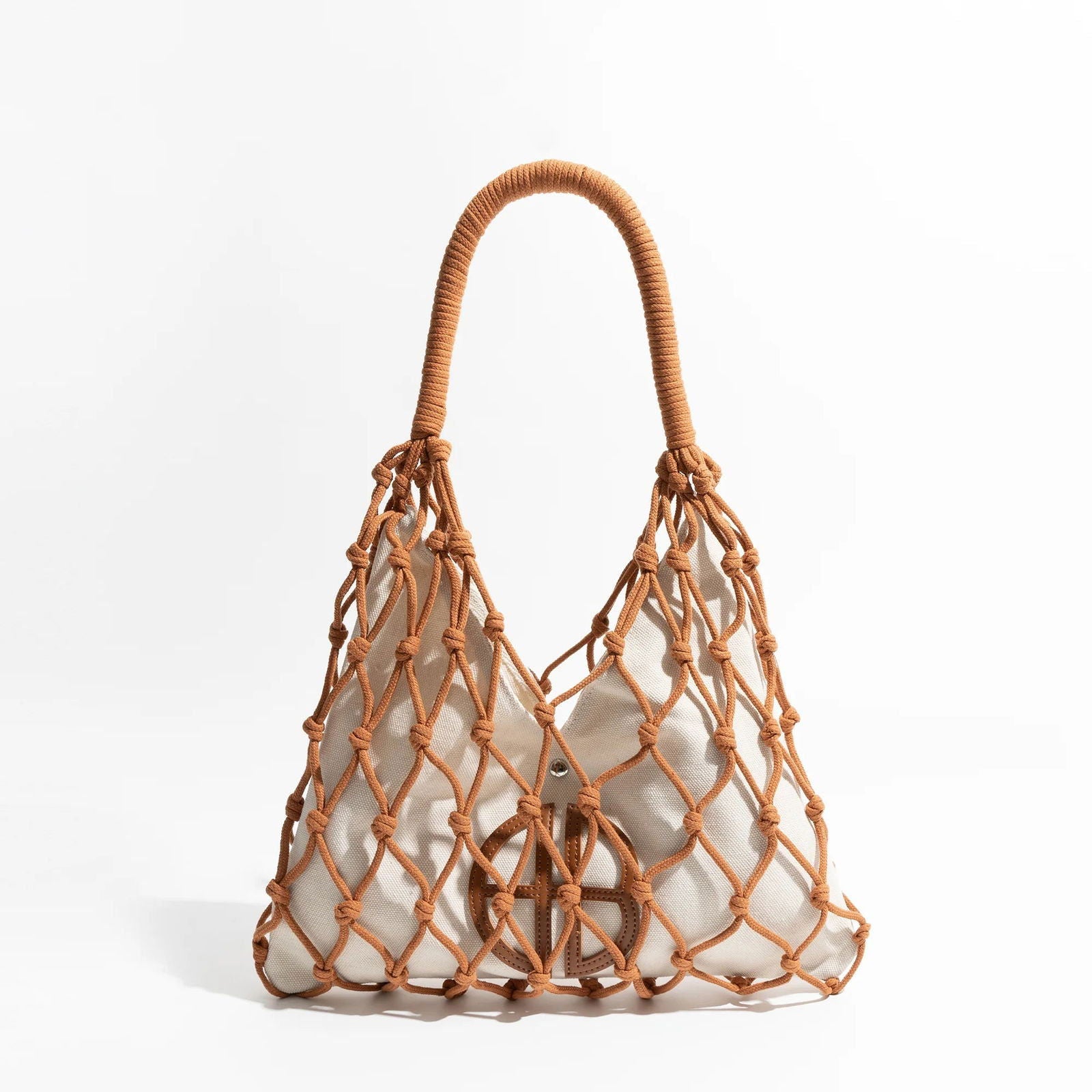 Canvas and Cotton Rope Knot Bag - Ra The Boutique