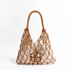 Canvas and Cotton Rope Knot Bag - Ra The Boutique