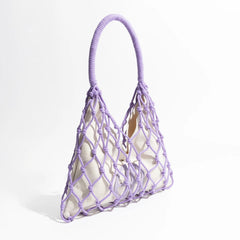 Canvas and Cotton Rope Knot Bag - Ra The Boutique