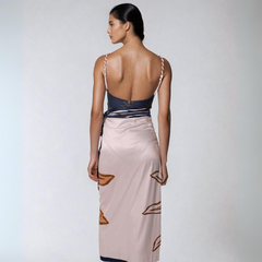 Celestial Print Wrap Beach Maxi Skirt - Ra The Boutique - 