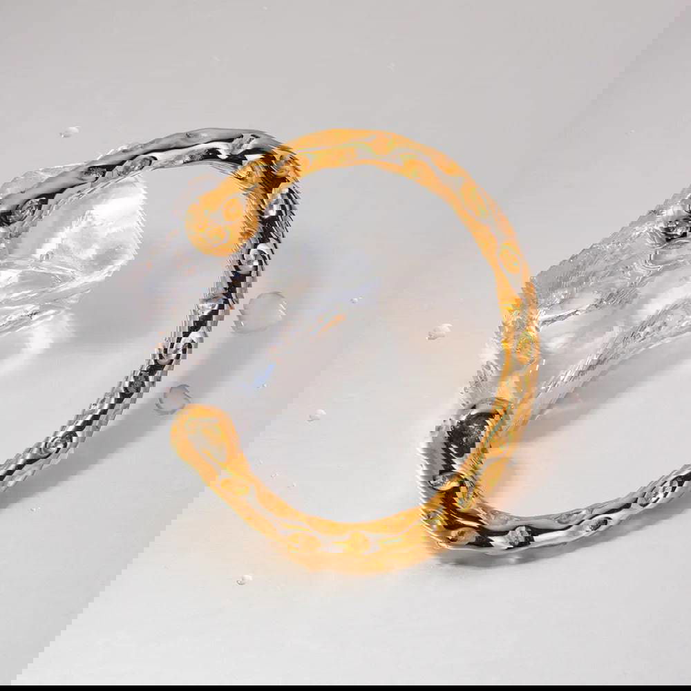Contemporary Chunky Statement Ring and Bracelet Stainless Steel - Ra The Boutique - Bracelets