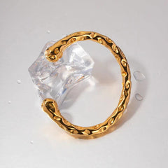 Contemporary Chunky Statement Ring and Bracelet Stainless Steel - Ra The Boutique - Bracelets