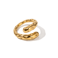 Contemporary Chunky Statement Ring and Bracelet Stainless Steel - Ra The Boutique - 