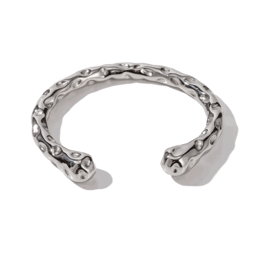 Contemporary Chunky Statement Ring and Bracelet Stainless Steel - Ra The Boutique - 