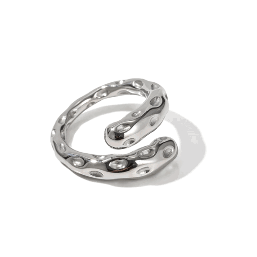 Contemporary Chunky Statement Ring and Bracelet Stainless Steel - Ra The Boutique - 