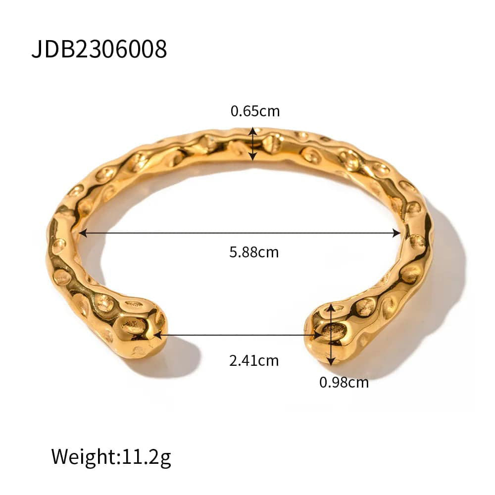 Contemporary Chunky Statement Ring and Bracelet Stainless Steel - Ra The Boutique - 