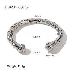 Contemporary Chunky Statement Ring and Bracelet Stainless Steel - Ra The Boutique - 