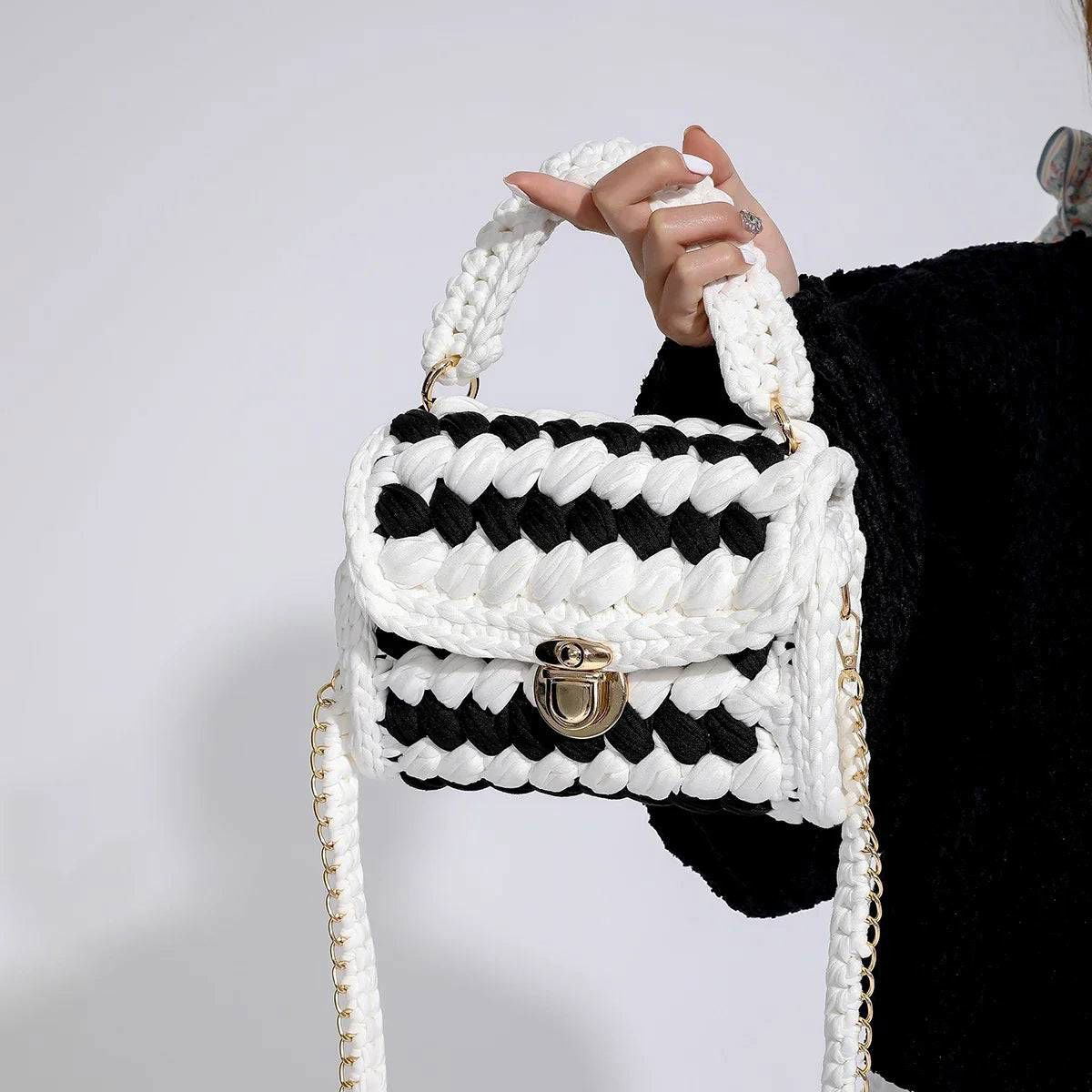 Crochet Woven Tassel Crossbody Bag - Ra The Boutique - Bags - #tag1# - #tag2#
