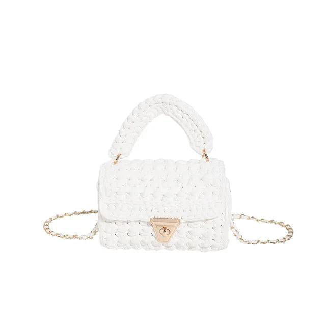 Crochet Woven Tassel Crossbody Bag - Ra The Boutique -  - #tag1# - #tag2#