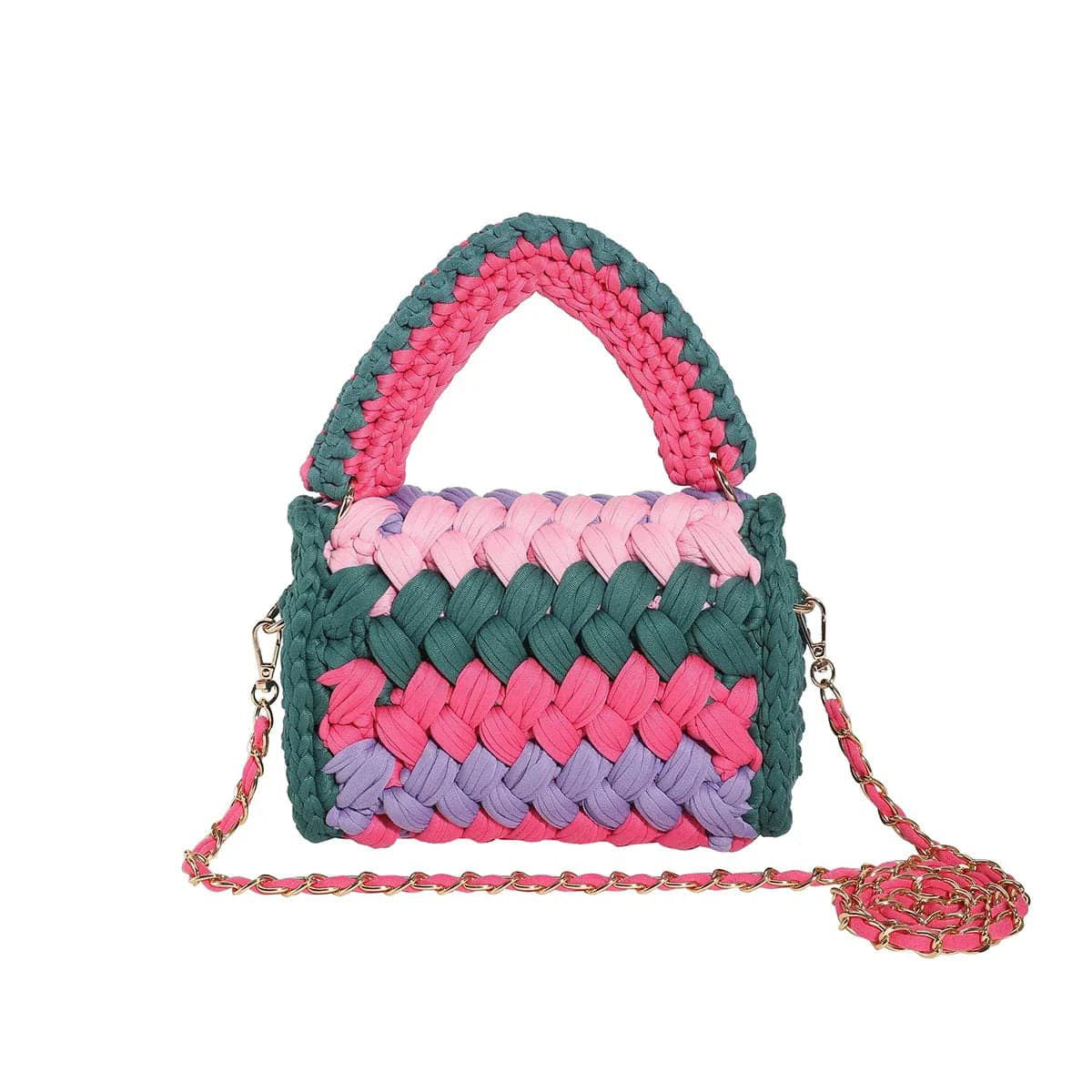 Crochet Woven Tassel Crossbody Bag - Ra The Boutique -  - #tag1# - #tag2#